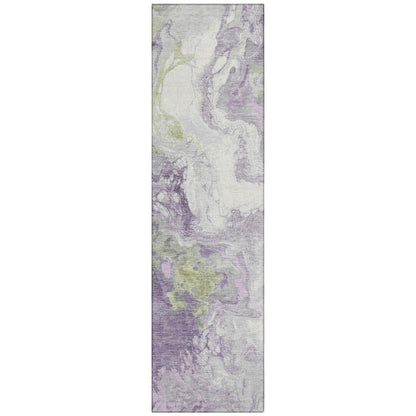 Saelira Purple Washable Indoor-Outdoor Rug
