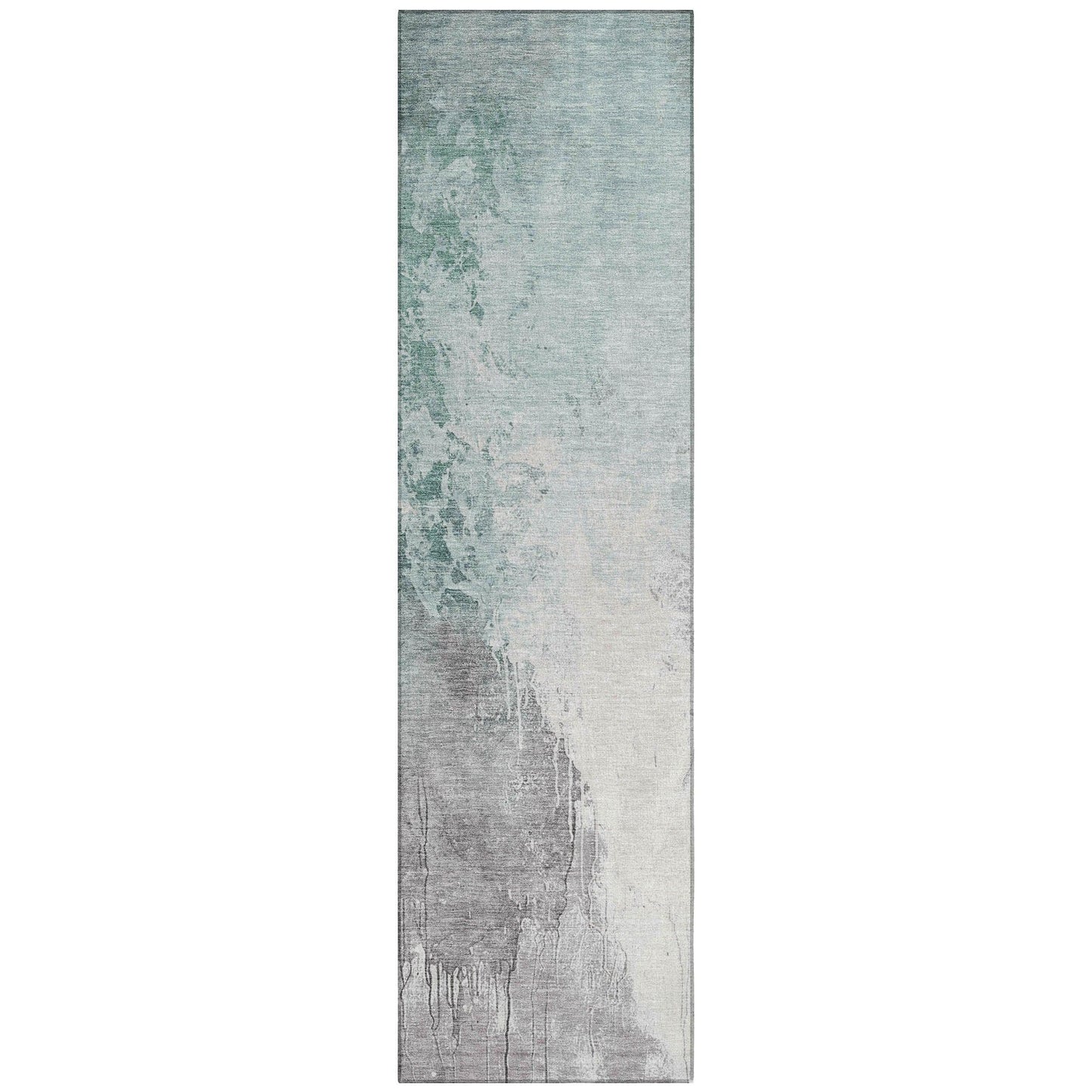 Saelius Blue Washable Indoor-Outdoor Rug