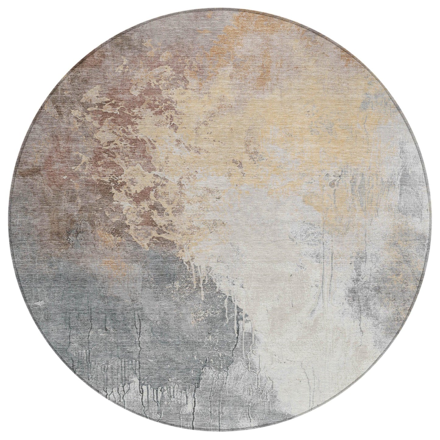 Saelius Coral Washable Indoor-Outdoor Rug