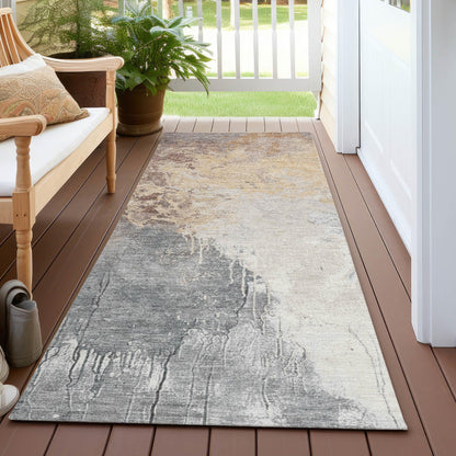 Saelius Coral Washable Indoor-Outdoor Rug