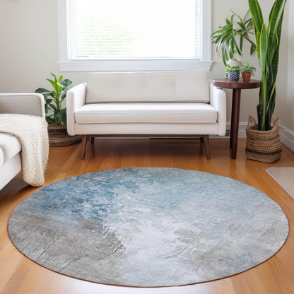 Saelius Denim Washable Indoor-Outdoor Rug