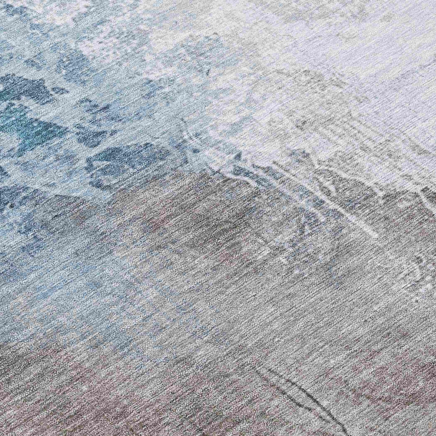 Saelius Denim Washable Indoor-Outdoor Rug