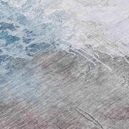 Saelius Denim Washable Indoor-Outdoor Rug