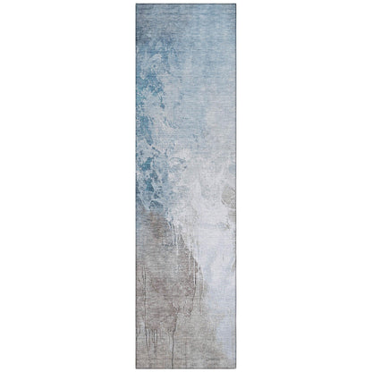 Saelius Denim Washable Indoor-Outdoor Rug