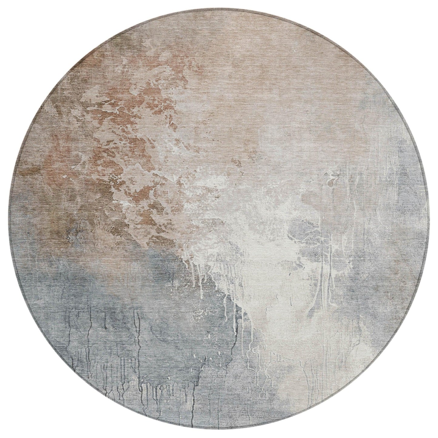 Saelius Orange Washable Indoor-Outdoor Rug