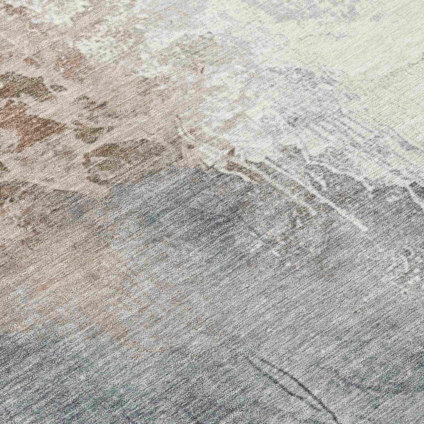 Saelius Orange Washable Indoor-Outdoor Rug