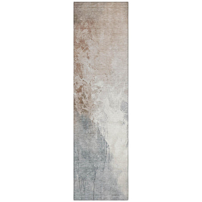 Saelius Orange Washable Indoor-Outdoor Rug