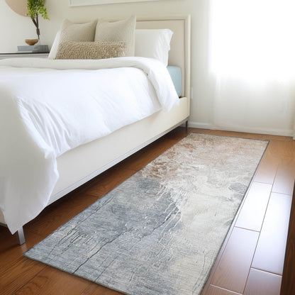 Saelius Orange Washable Indoor-Outdoor Rug