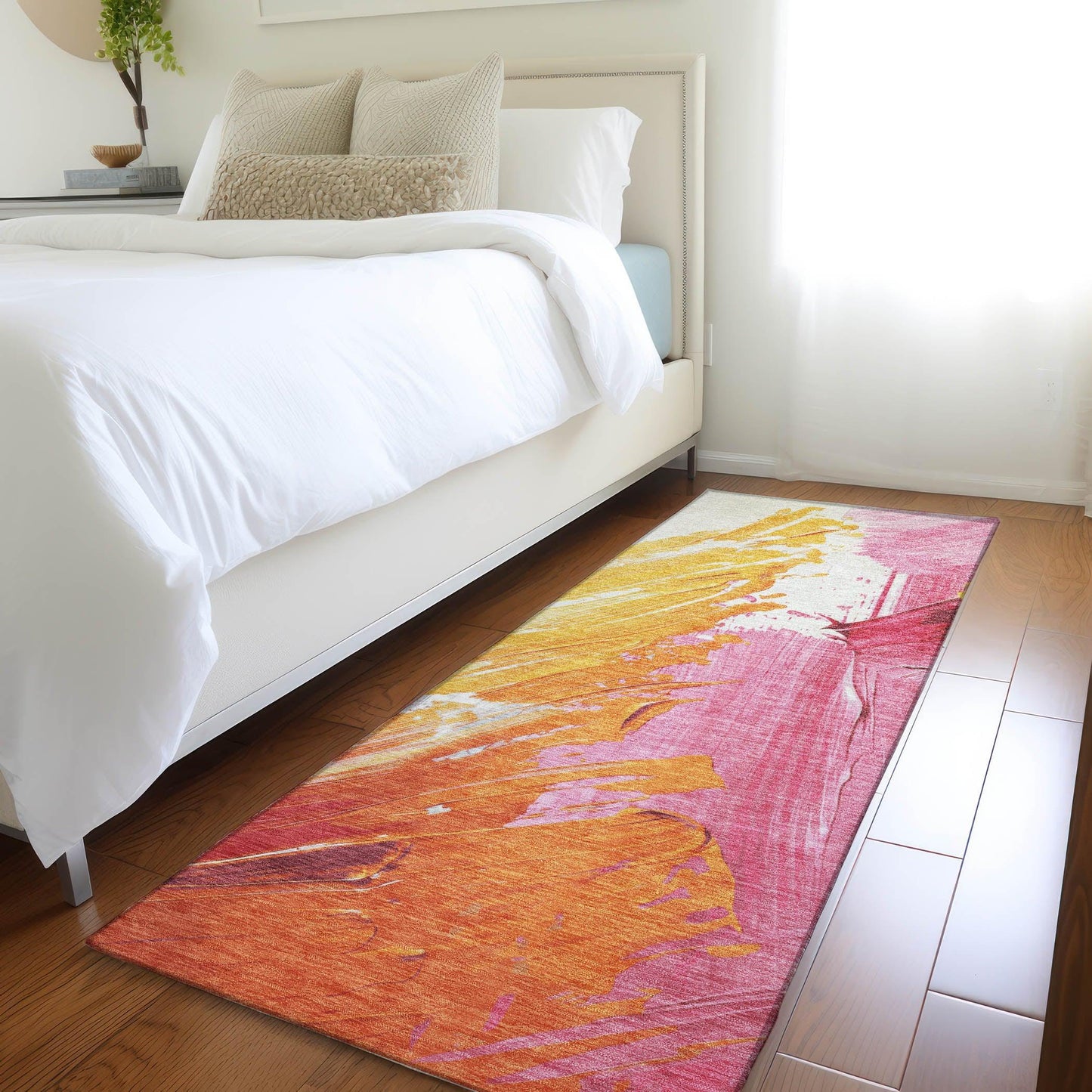 Saelon Blush Washable Indoor-Outdoor Rug