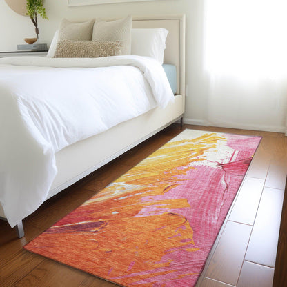 Saelon Blush Washable Indoor-Outdoor Rug