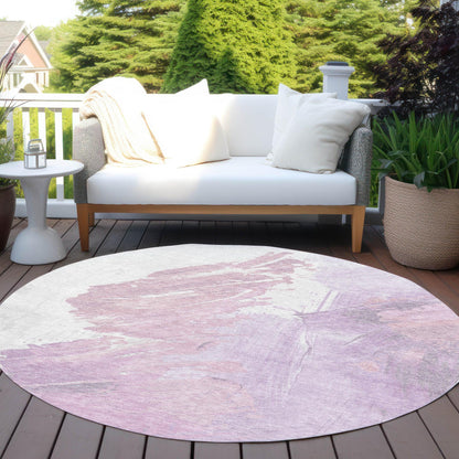 Saelon Purple Washable Indoor-Outdoor Rug
