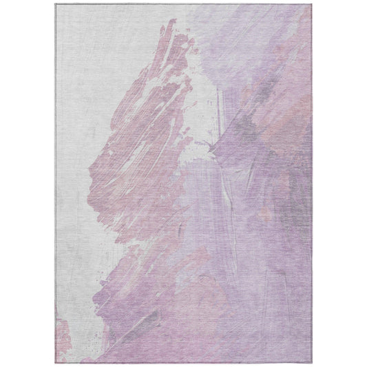 Saelon Purple Washable Indoor-Outdoor Rug