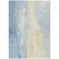 Saelor Blue Washable Indoor-Outdoor Rug