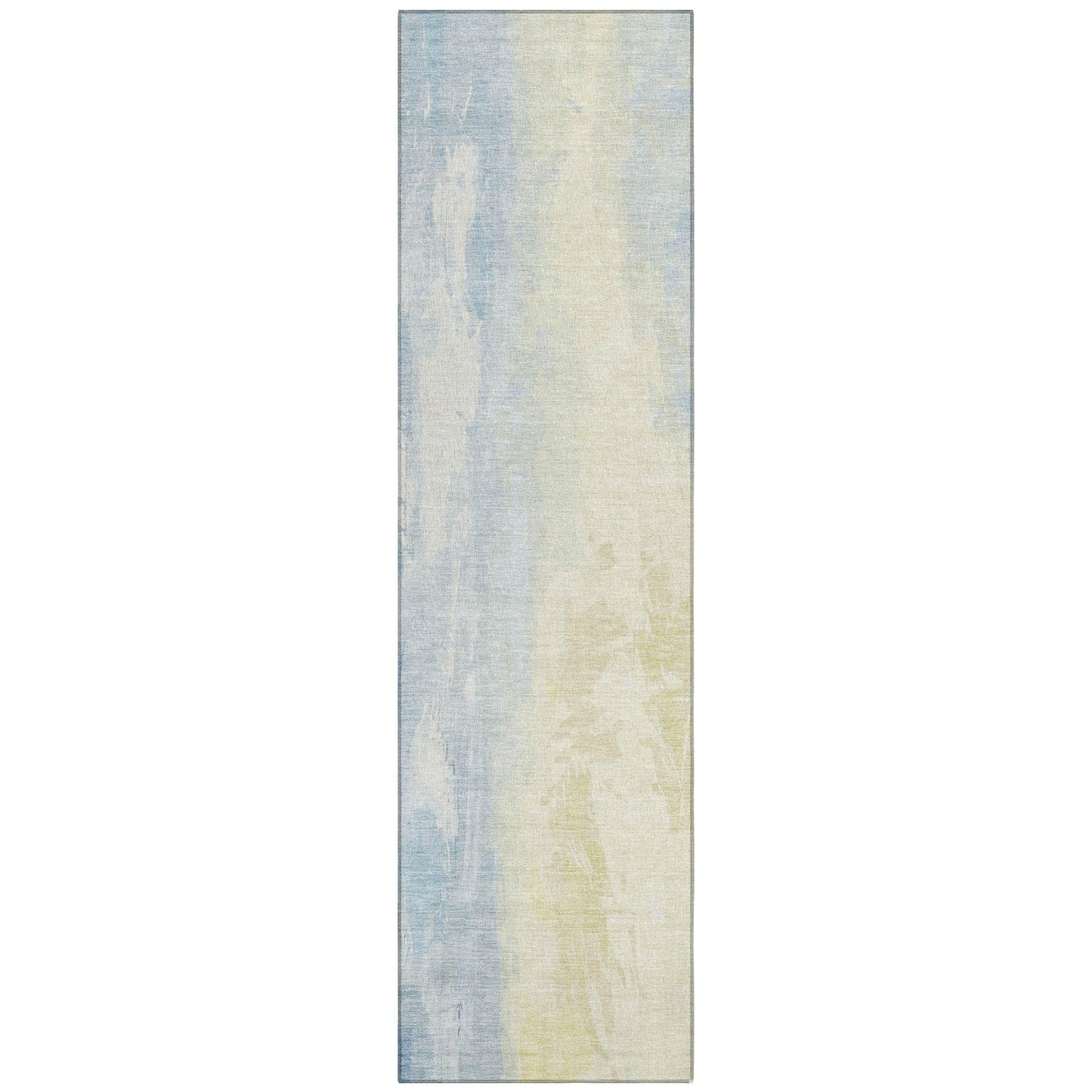 Saelor Blue Washable Indoor-Outdoor Rug