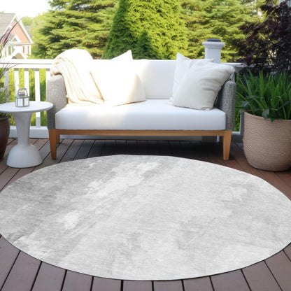 Saelor Gray Washable Indoor-Outdoor Rug