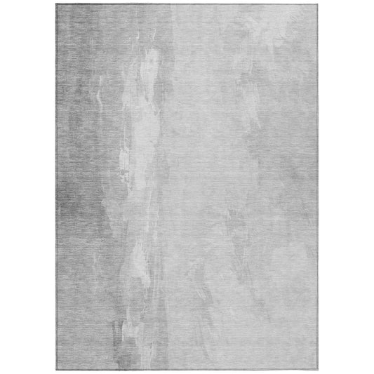 Saelor Gray Washable Indoor-Outdoor Rug