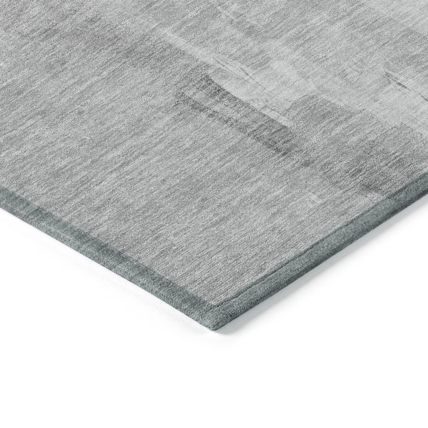 Saelor Gray Washable Indoor-Outdoor Rug