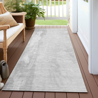Saelor Gray Washable Indoor-Outdoor Rug