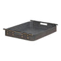 Safari Leather and Steel Grey Tray - LOOMLAN - Sarreid - Trays