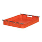 Safari Leather and Steel Orange Tray - LOOMLAN - Sarreid - Trays
