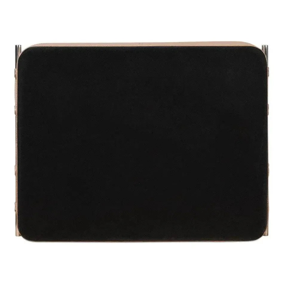 Safari Leather and Steel Tan Tray - LOOMLAN - Sarreid - Trays