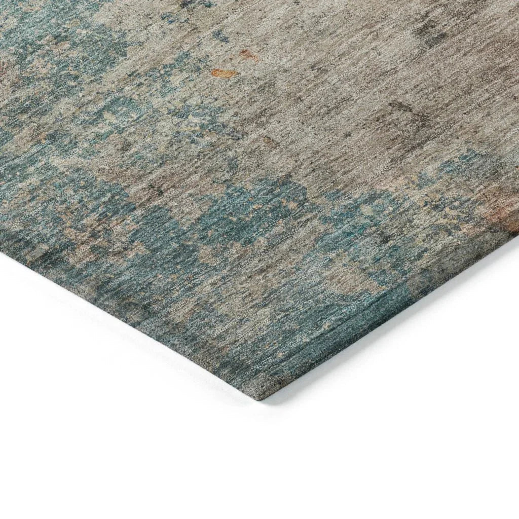 Safina Teal Washable Indoor - Outdoor Rug - LOOMLAN - LOOMLAN Rugs - Outdoor Rugs