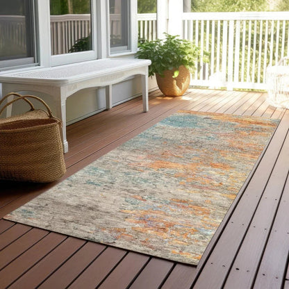 Safina Teal Washable Indoor - Outdoor Rug - LOOMLAN - LOOMLAN Rugs - Outdoor Rugs
