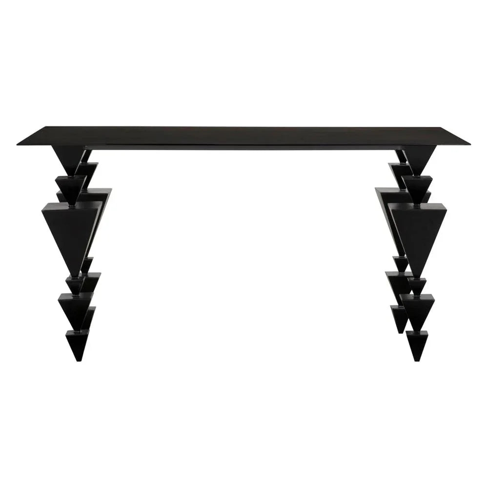 Sagrada Industrial Steel Black Desk-Home Office Desks-Noir-LOOMLAN