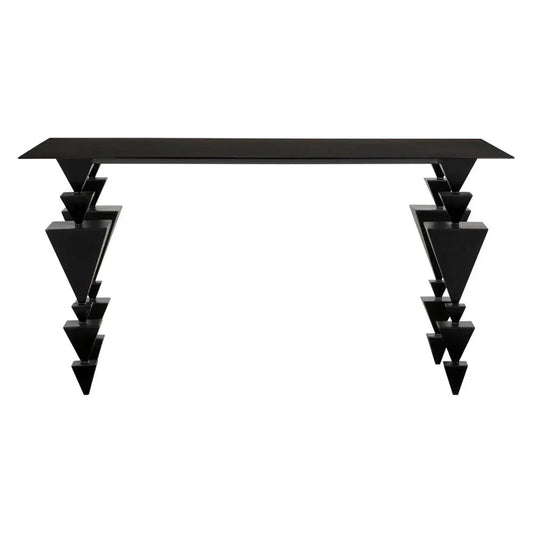 Sagrada Industrial Steel Black Desk-Home Office Desks-Noir-LOOMLAN