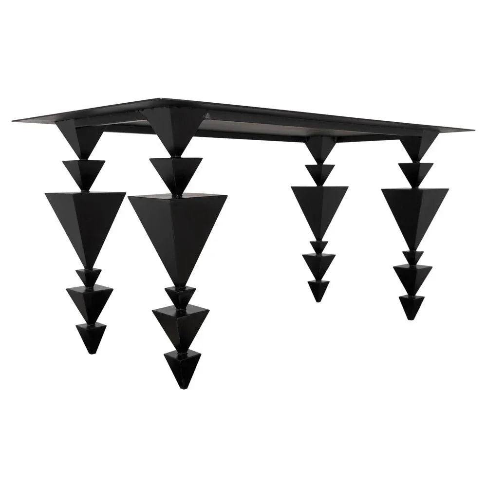 Sagrada Industrial Steel Black Desk-Home Office Desks-Noir-LOOMLAN