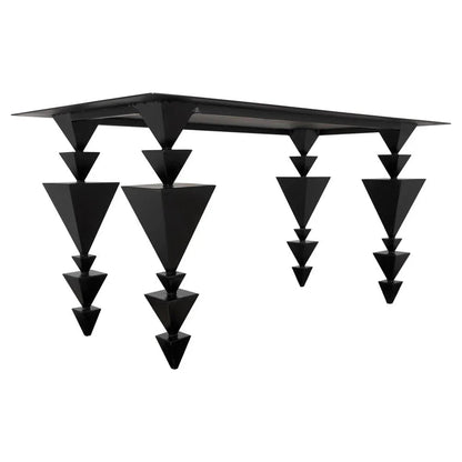 Sagrada Industrial Steel Black Desk-Home Office Desks-Noir-LOOMLAN