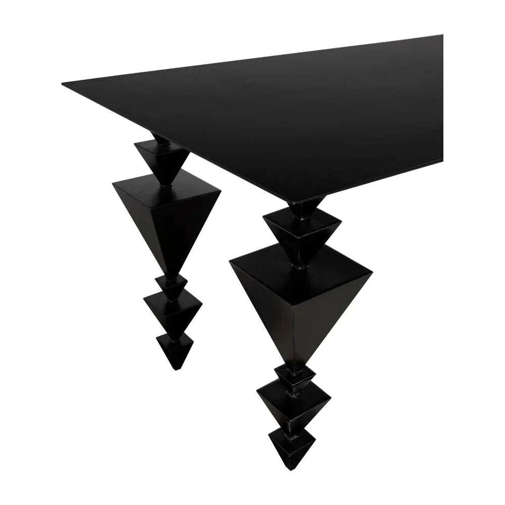 Sagrada Industrial Steel Black Desk-Home Office Desks-Noir-LOOMLAN