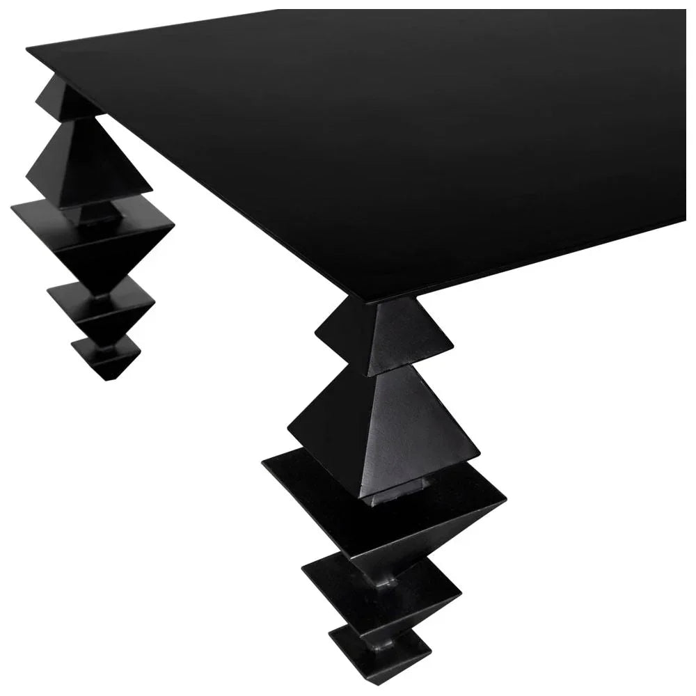 Sagrada Steel Black Coffee Table - LOOMLAN - Noir - Coffee Tables