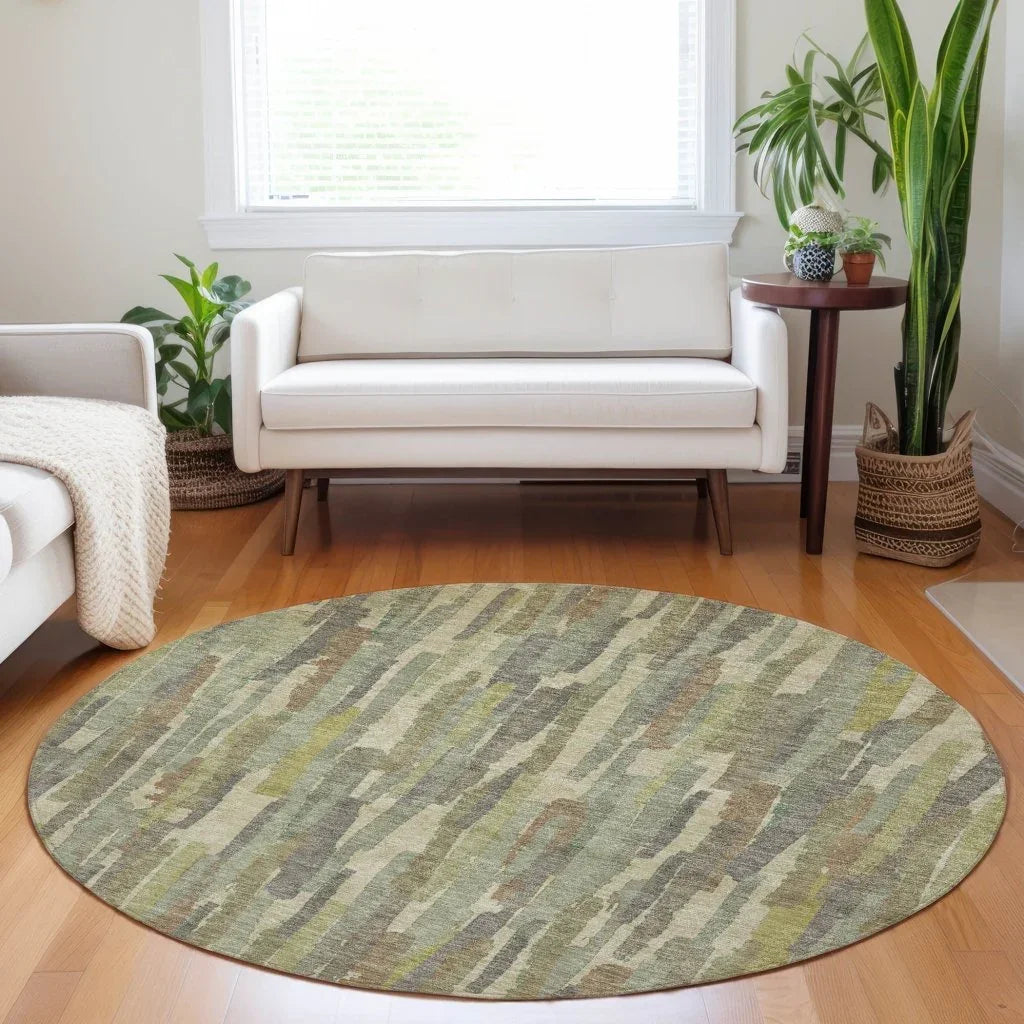 Saharae Green Washable Indoor - Outdoor Rug - LOOMLAN - LOOMLAN Rugs - Outdoor Rugs