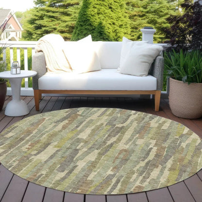 Saharae Green Washable Indoor - Outdoor Rug - LOOMLAN - LOOMLAN Rugs - Outdoor Rugs