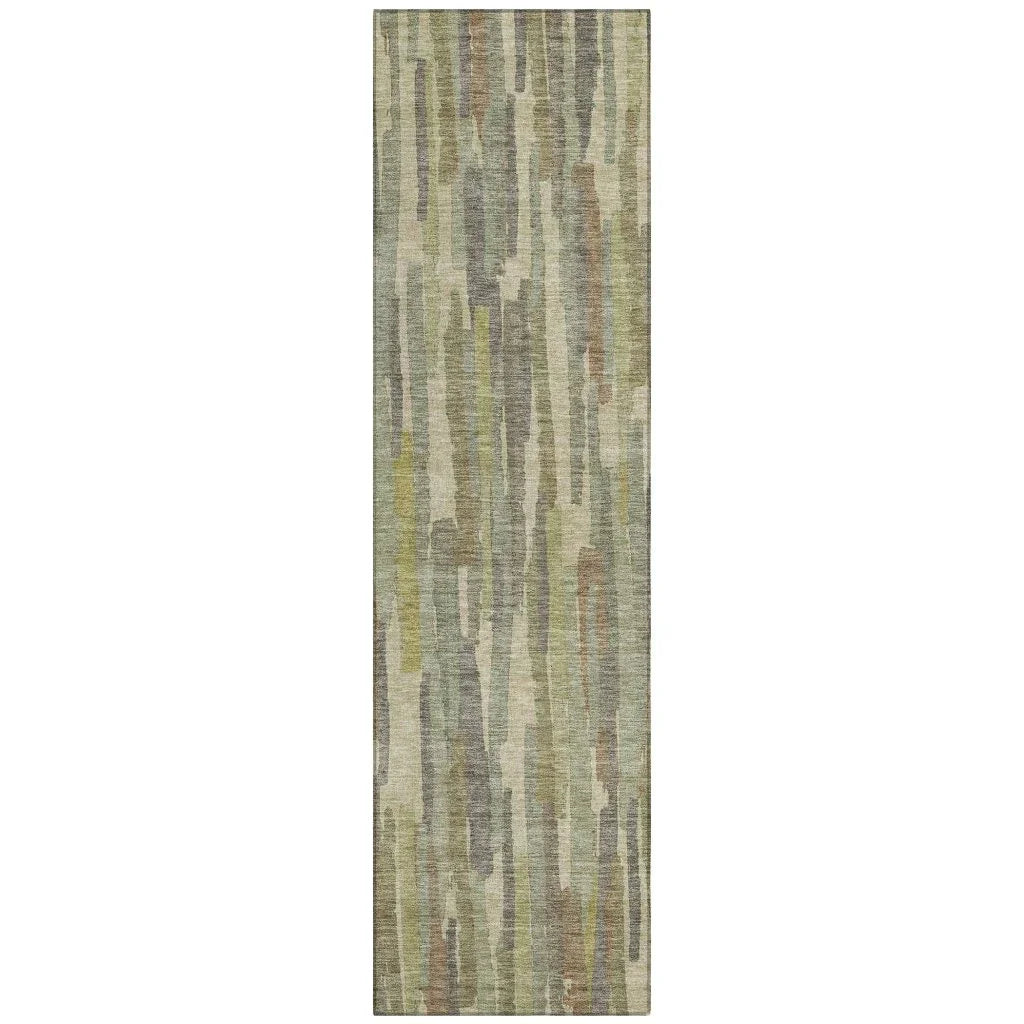 Saharae Green Washable Indoor - Outdoor Rug - LOOMLAN - LOOMLAN Rugs - Outdoor Rugs