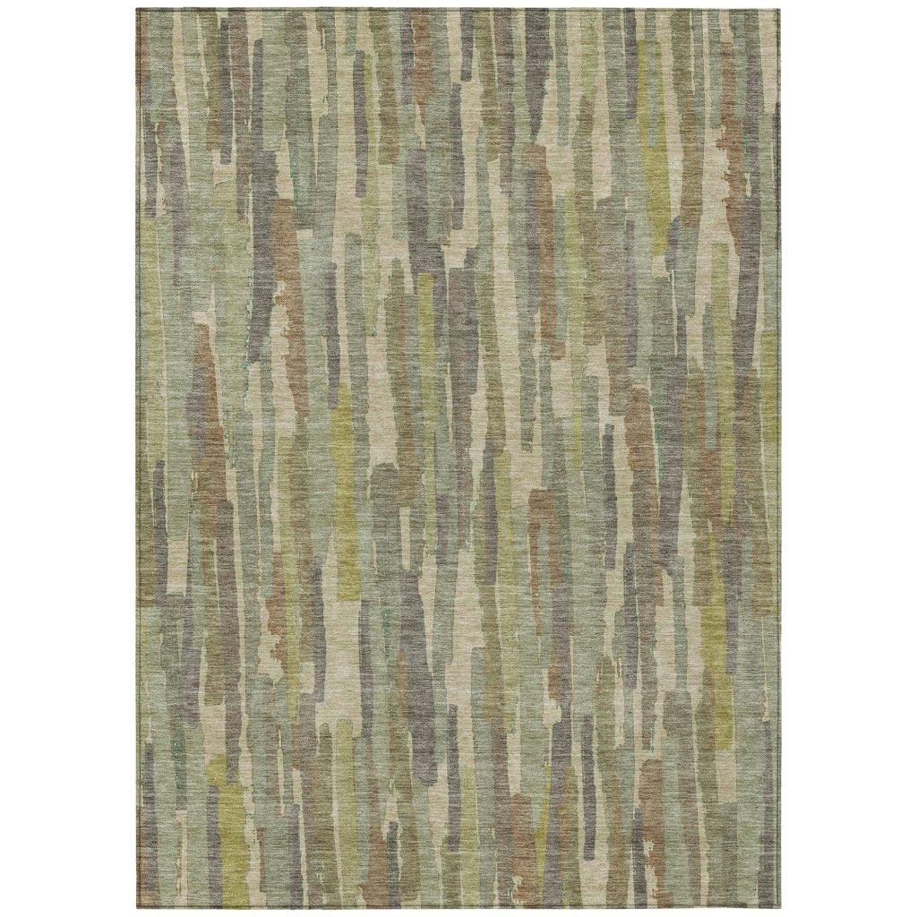 Saharae Green Washable Indoor - Outdoor Rug - LOOMLAN - LOOMLAN Rugs - Outdoor Rugs