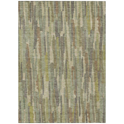 Saharae Green Washable Indoor - Outdoor Rug - LOOMLAN - LOOMLAN Rugs - Outdoor Rugs