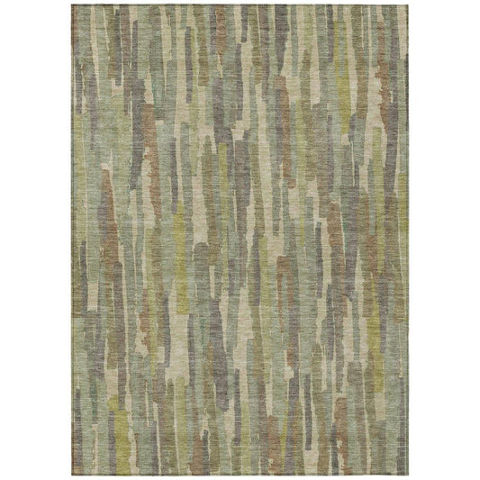 Saharae Green Washable Indoor - Outdoor Rug - LOOMLAN - LOOMLAN Rugs - Outdoor Rugs