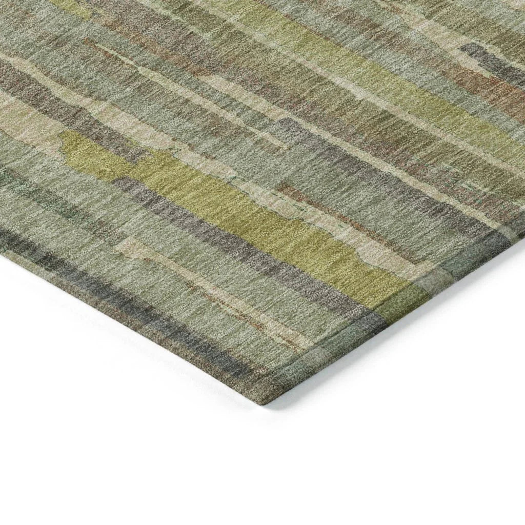 Saharae Green Washable Indoor - Outdoor Rug - LOOMLAN - LOOMLAN Rugs - Outdoor Rugs
