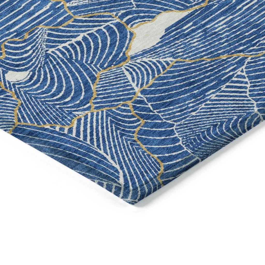 Sahari Blue Washable Indoor-Outdoor Rug-Outdoor Rugs-LOOMLAN Rugs-LOOMLAN