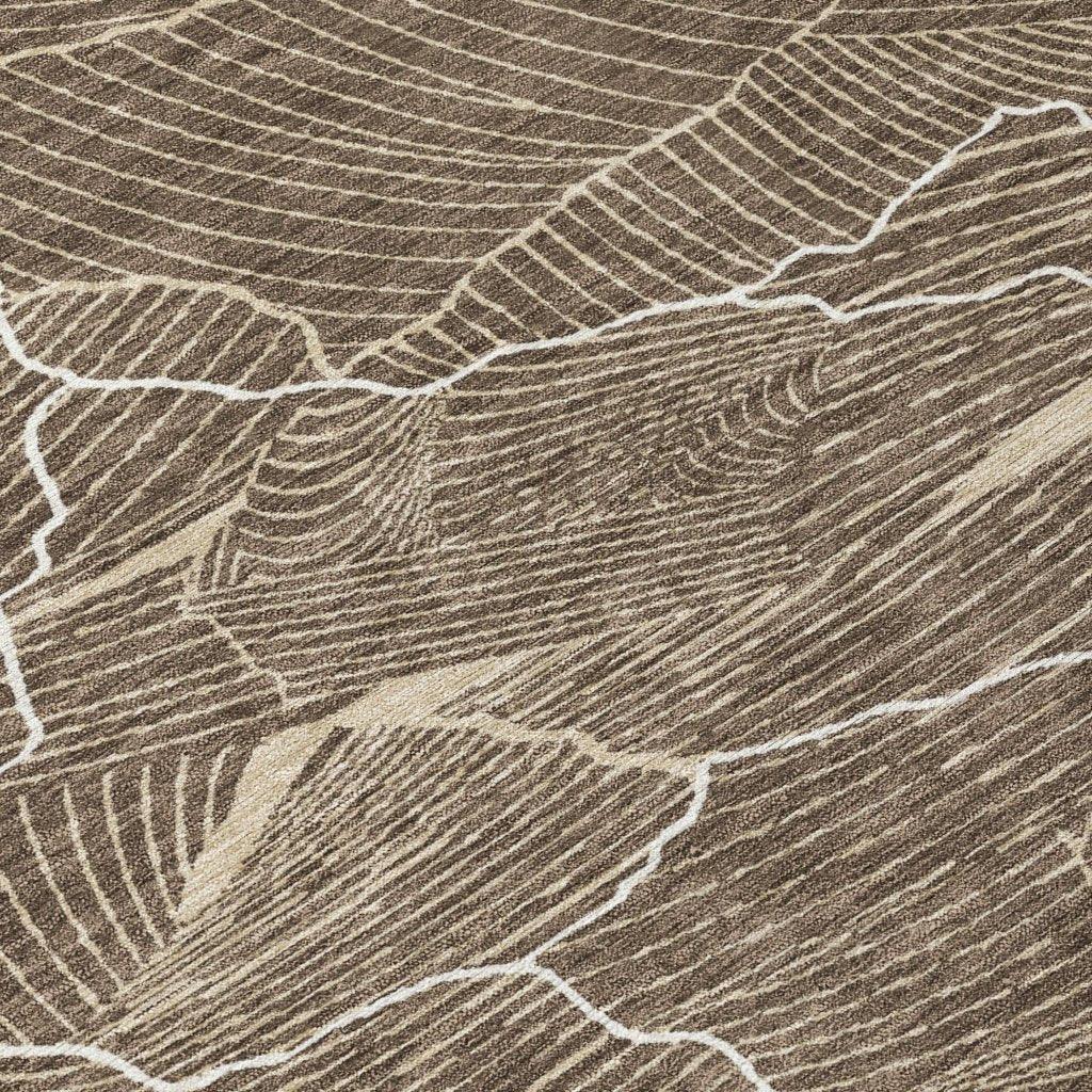 Sahari Brown Washable Indoor-Outdoor Rug-Outdoor Rugs-LOOMLAN Rugs-LOOMLAN