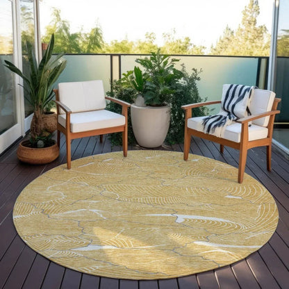 Sahari Gold Washable Indoor-Outdoor Rug-Outdoor Rugs-LOOMLAN Rugs-LOOMLAN