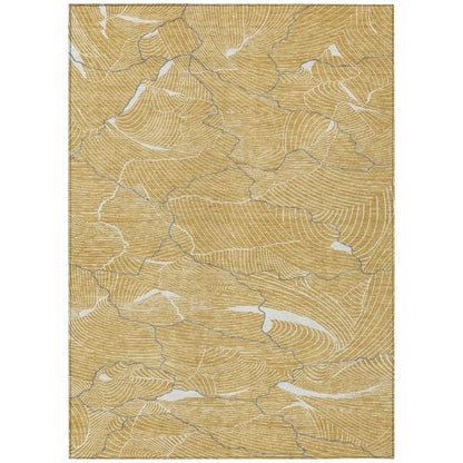 Sahari Gold Washable Indoor-Outdoor Rug-Outdoor Rugs-LOOMLAN Rugs-2'6" x 3'10"-LOOMLAN
