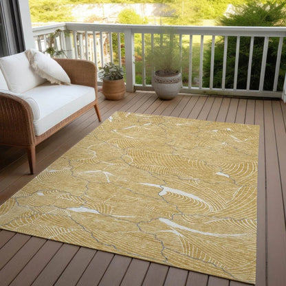 Sahari Gold Washable Indoor-Outdoor Rug-Outdoor Rugs-LOOMLAN Rugs-LOOMLAN