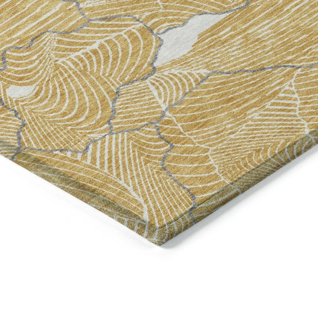 Sahari Gold Washable Indoor-Outdoor Rug-Outdoor Rugs-LOOMLAN Rugs-LOOMLAN