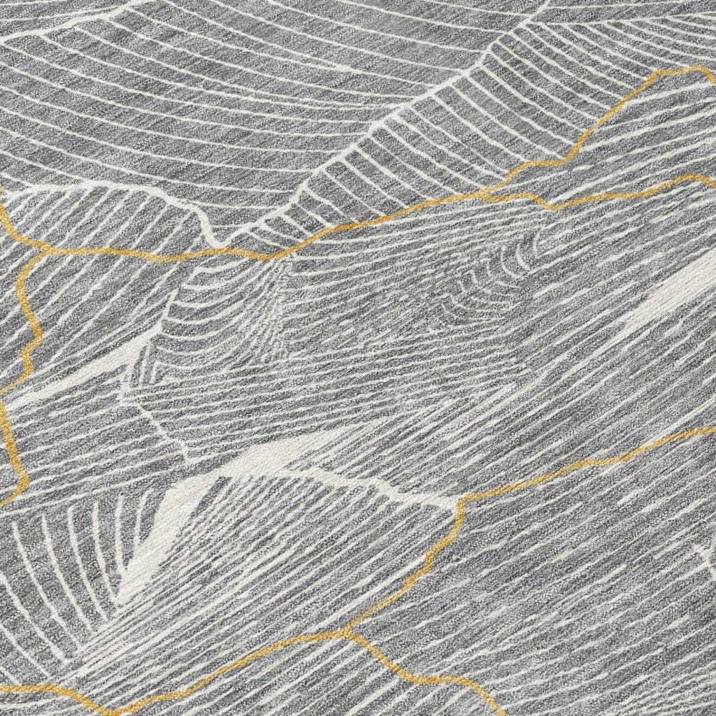 Sahari Gray Washable Indoor-Outdoor Rug-Outdoor Rugs-LOOMLAN Rugs-LOOMLAN