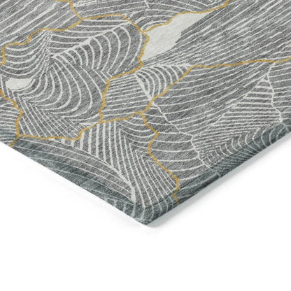 Sahari Gray Washable Indoor-Outdoor Rug-Outdoor Rugs-LOOMLAN Rugs-LOOMLAN