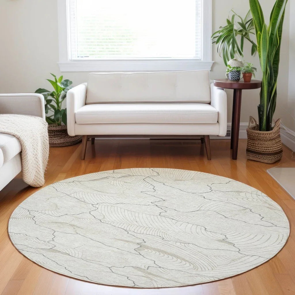 Sahari Ivory Washable Indoor-Outdoor Rug-Outdoor Rugs-LOOMLAN Rugs-LOOMLAN