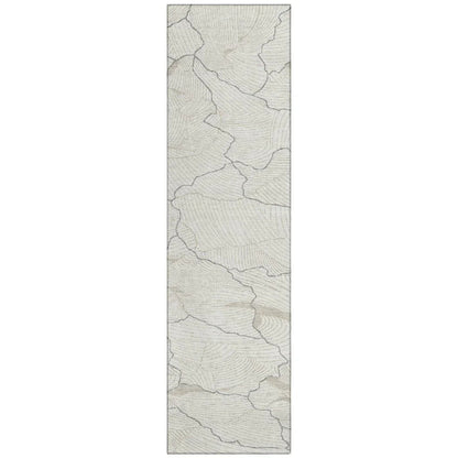 Sahari Ivory Washable Indoor-Outdoor Rug-Outdoor Rugs-LOOMLAN Rugs-2'3" x 7'6"-LOOMLAN